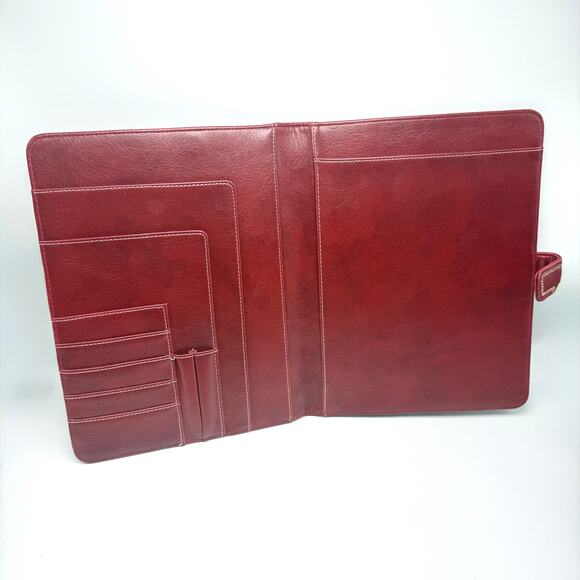 Franklin Covey Faux Leather Padfolio Dark Red Burgundy Portfolio Planner Cover - Picture 4 of 8
